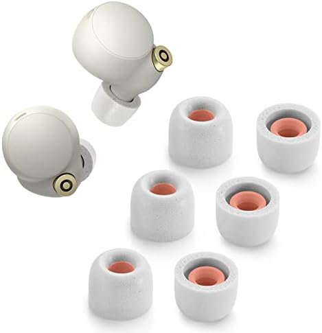 Premium Memory Foam Ear Tips for Sony WF-1000 XM4 & WF-1000 XM3 – Anti-Slip Replacement Tips for Optimal Comfort and Noise Isolation, Fits Charging Case, 3 Pairs (Medium, Black) – Elevate Your Audio Experience with Enhanced Stability and Sound Quality