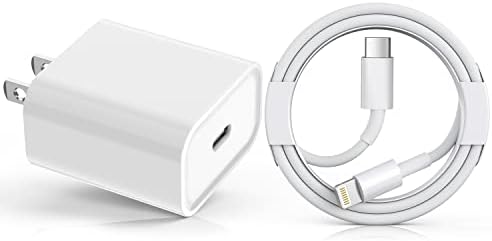 Ultimate 6.6 FT Long Apple i Phone Fast Charger Duo – PD Type C Wall Adapter & USB-C to Lightning Cable for Rapid Charging of i Phone 14/13/12/Pro/Max/11/XR/X/8/SE/i Pad – Enhanced Compatibility & Travel-Friendly Design for Busy Lifestyles