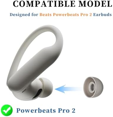 Optimize Your Beats Powerbeats Pro 2 with Premium Quick Sand Silicone Earbud Tips – 5 Pairs for Ultimate Comfort, Secure Fit, and Superior Noise Isolation for Enhanced Audio Performance