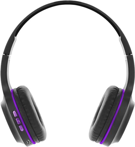 Vibrant Violet Sentry HPX-BT105 Wireless Over-Ear Headphones – Ultra-Lightweight Design with Custom Fit, Built-In Microphone, and Superior Sound Quality for Effortless Music and Call Management