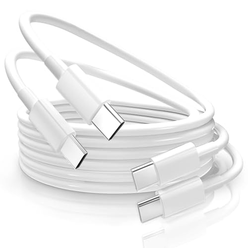 High-Speed 100 W USB C to USB C Cable 2 Pack – 10 ft Fast Charging Cord for i Phone 16/15/Pro/Max/Plus, Mac Book, i Pad Pro/Air, Samsung – Durable Type C Charger with Enhanced Compatibility & 480 Mbps Data Transfer