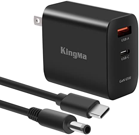 High-Efficiency 65 W Ga N USB-C Charger for Surface Pro Series – Ultra-Compact Dual Port Travel Adapter with Fast Charging Capability for Surface Pro 3/4/5/6/7/8/X Go/Book/Studio i5 – Advanced Safety Features and Wide Device Compatibility