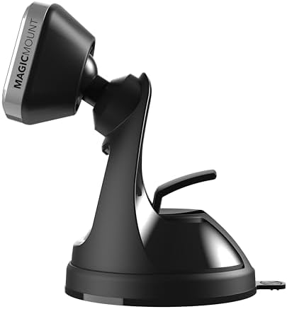 Scosche Magic Mount Select Dual Pack – Premium Magnetic Car Phone Holder for i Phone & Android – Secure 360° Adjustable Mount for Hands-Free Driving – Ideal for Dash & Window Use – Durable Design for Enhanced Compatibility & Safety