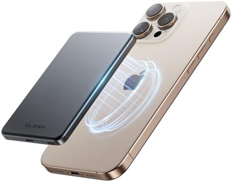 Ultra-Slim Magnetic Wireless Power Bank 5000 m Ah – Fast Charging Solution for i Phone 16/15/14/13/12 Models, Effortless Connectivity with Mag Safe Technology, Lightweight and Portable Battery Pack for On-the-Go Charging, Enhanced Safety Features for Worry-Free Use