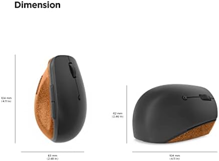 Lenovo Go Multi-Device Wireless Mouse – Versatile Dual Connectivity Bluetooth Optical Mouse with USB-C Rechargeable Battery, Adjustable DPI, Qi Charging, and Ambidextrous Design in Sleek Grey – Perfect for Multitaskers and Professionals