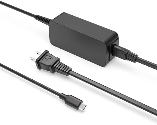 Lenovo Chromebook USB-C Fast Charger with 10 Ft Durable Cable – UL Certified 45 W Power Adapter for Enhanced Safety and Compatibility, Portable Design for On-the-Go Charging with 30-Day Return Warranty