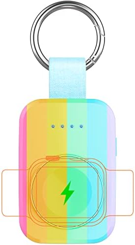 i.VALUX Compact Wireless Charger for Apple Watch – Keychain-Friendly 1000 m Ah Power Bank, Fast Magnetic Charging for Series 10/9/8/Ultra/7/6/5/4/3/2/SE – Perfect Travel Companion & Birthday Gift for Her – Sleek White Design