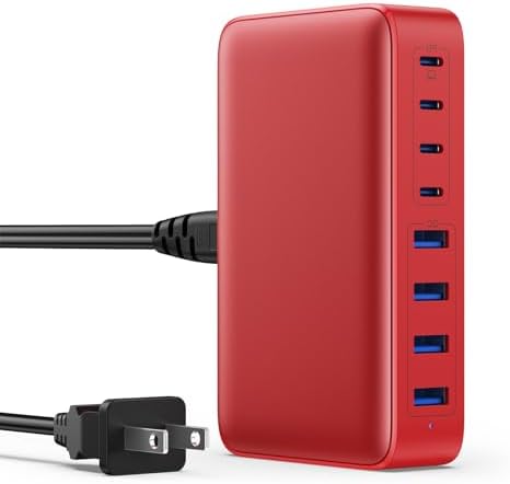 200 W Ga N III USB C Fast Charging Hub – 6-Port Power Station for Mac Book, i Phone, Galaxy & More – PD 65 W Output for Enhanced Device Compatibility & Speed – Compact Design with Safety Features for Home & Office Use