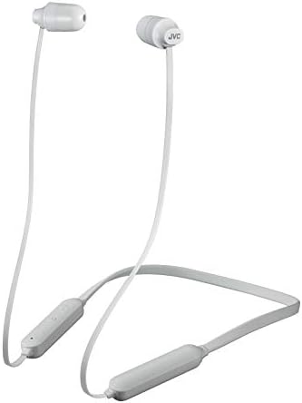 JVC Marshmallow Wireless Earbud Headphones – Stylish Ivory Design, IPX4 Water-Resistant for Active Lifestyles, 8-Hour Battery Life, Flexible Neck Band for Ultimate Comfort, Memory Foam Earpieces for Superior Sound Isolation – Perfect for Commuting, Workouts, and Everyday Use – Seamless Device Compatibility