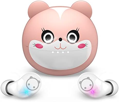 Compact Bluetooth 5.0 Earbuds for Small Ears | Touch-Control Noise-Cancelling Headphones with Unique Cartoon Charging Case | Lightweight Design for Comfort | Immersive Stereo Sound Perfect for Music & Calls | Ideal for Active Lifestyles