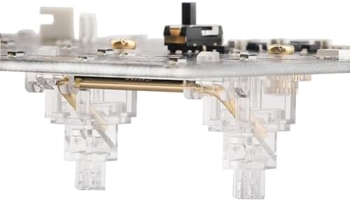 Ultimate Gold Plated PCB Stabilizers for Mechanical Keyboards – Translucent Smokey Design with Noise Reduction Films, Perfect Fit for 2 u, 6.25 u, and 7 u Spacebars – Elevate Your Typing Experience and Enhance Durability