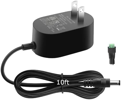 Universal 12 V 1.5 A AC/DC Power Supply Adapter – High-Performance 18 W Charger with 10 FT Cord for LED Strips, Bluetooth Speakers, GPS Devices & More – Versatile Energy Solution with Multiple Connectors for Global Use and Reliable Power Delivery