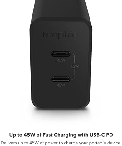Mophie Speedport 20 W USB-C Fast Charger – Compact Ga N Technology Power Adapter for Mac Book Pro 13, i Phone 16/15/14 Pro, Galaxy S25/S24, Google Pixel 9 – Efficient and Lightweight Charging Solution for On-the-Go Professionals