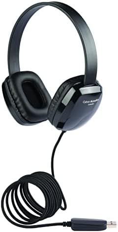 Transform Your Listening with Cyber Acoustics ACM-6005 C USB Over-Ear Headphones – Perfect for Home, Office, and Classroom Use – Enjoy Effortless Plug-and-Play Setup, Ultimate Comfort, and Noise-Canceling Clarity for Enhanced Communication and Focused Audio Experiences