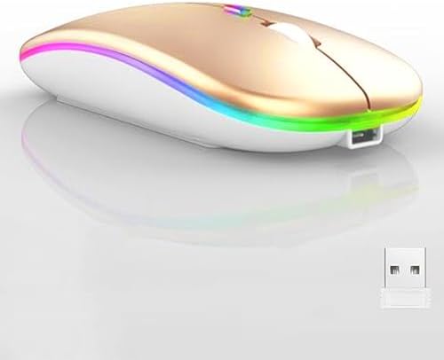 Seamless Productivity with 3 Pack Rosy Glow Red Wireless Bluetooth Mouse – Rechargeable, Silent, and Slim Dual Mode Mice for Laptop, Desktop, i Pad, and Mac – Perfect for On-the-Go Professionals and Students