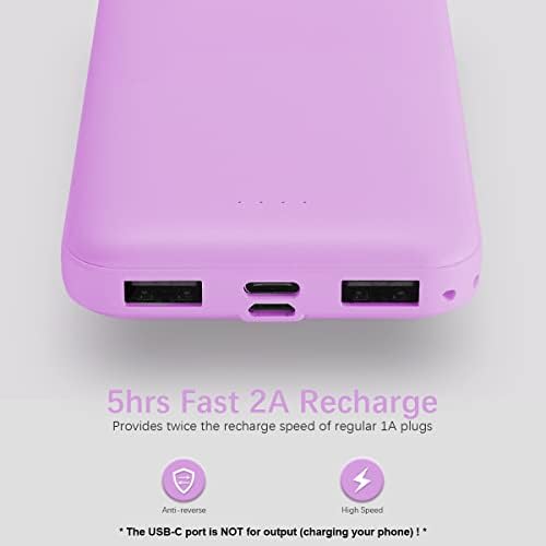 Miady 2-Pack 10000 m Ah Slim Dual USB Portable Power Bank with Type-C Fast Charging – Ultimate Backup Solution for i Phone 16/15/14/13, Galaxy S24/22, i Pad, and Android Devices (Vibrant Red & Blue) – Stay Connected Anywhere!