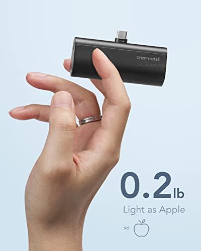 Ultra-Compact 5000 m Ah Power Bank for i Phone 16/15 & Samsung Galaxy S24 – 20 W PD Fast Charging Mini Charger for On-the-Go Efficiency, Pocket-Sized Battery Pack with USB-C Connectivity for Rapid Recharges and Enhanced Compatibility – Perfect for Travel and Everyday Use
