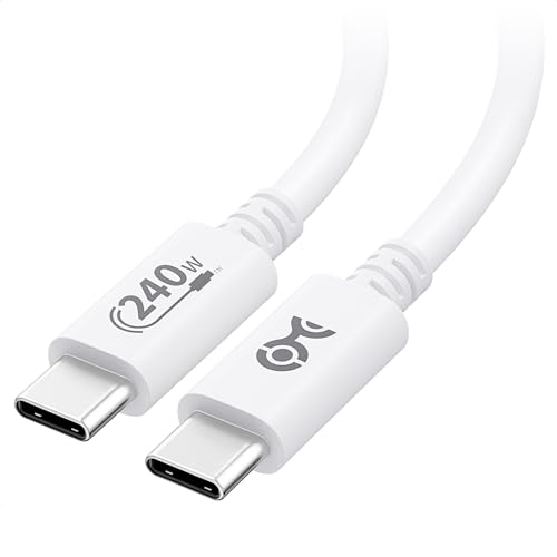 High-Performance 240 W USB C Cable – 9.8 ft Fast Charging & Data Transfer Cord for Mac Book, i Pad Pro, XPS, Surface Pro – Durable, Flexible Design Ideal for Home & Office Use – Essential Accessory for Tech Professionals and Enthusiasts