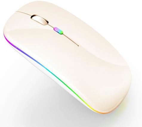 Sleek Bluetooth Wireless Mouse for Mac, Windows & i Pad – Ergonomic Design, High-Precision Navigation, Rechargeable & Dual-Mode Compatibility (Gray & Black) – Elevate Your Productivity with Clutter-Free Connectivity
