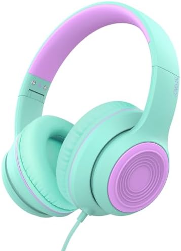 Vibrant Purple A8 Over-Ear Headphones – Lightweight, Portable Design with High-Definition Mic for Seamless Hands-Free Calls – Immerse Yourself in Hi-Fi Stereo Sound with Tangle-Free 1.5 m Cable, Perfect for Travel and Daily Use on Smartphones, Tablets, and Laptops – Unmatched Comfort for All-Day Listening