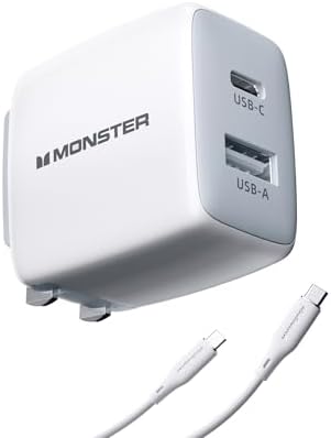 Rapid Charge 25 W USB-C Power Adapter with Foldable Plug & Durable Cable – Perfect for i Phone 15, Samsung Galaxy, i Pad Pro, Google Pixel – Ultra-Compact Travel Charger with Universal Compatibility and Superior Efficiency