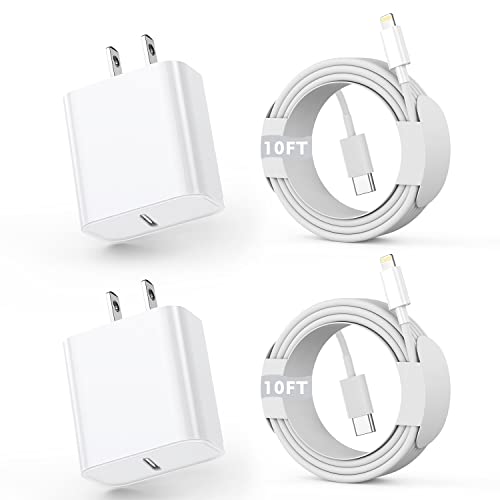 Ultra-Compact 20 W PD USB C Fast Charging Duo: Dual Wall Charger Set with High-Speed Cables for i Phone 16/15 & i Pad Compatibility – Streamlined Portability, Enhanced Safety Features, and Rapid Power Delivery for Everyday Use