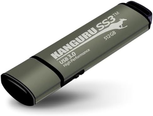 Kanguru SS3 16 GB USB Flash Drive – Secure Data Storage with Physical Write Protect Switch – Ultra-Fast USB 3.0 for Quick File Transfers – Compact & Portable Design for Professionals and Students – Enhanced Compatibility for All Devices