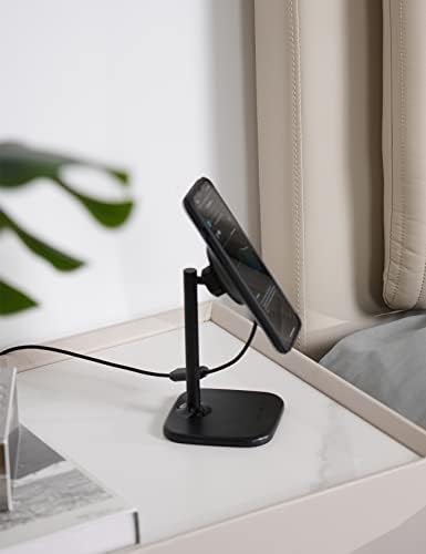 Lamicall All Lock Desktop Magnetic Wireless Charging Phone Mount(USB-C), Need Work with All Lock Airbag Case (Not Included) for iPhone or All Lock Universal Phone Snap Adaptor (Not Included) – Enhanced Compatibility and Speed