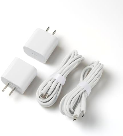 High-Speed USB-C Power Adapter for Apple Devices – Compatible with i Phone 16 Pro Max, 15 Series, i Pad Air & Pro | 20 W Fast Charging Duo Pack with 3 FT Cables for Enhanced Convenience and Reliability