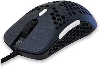 Gwolves Hati HTS Ultralight Honeycomb Wired Gaming Mouse – 48 g Precision with 16,000 DPI Sensor, Low Latency, Anti-Interference, 6 Customizable Buttons, On-Board Memory for PC/Mac/Laptop – Stardust Golden Small Edition for Maximum Speed and Comfort