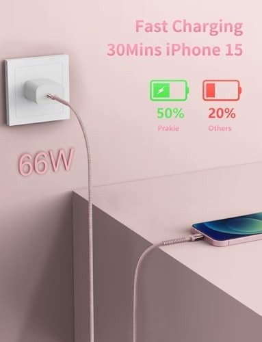 10 FT USB-C to USB-C Charging Cable 2-Pack – Premium Fast Charge & Data Transfer Solution for i Phone 16, Samsung Galaxy S23, LG, Nintendo Switch – Flexible, Durable Nylon Braided Design for Ultimate Convenience and Longevity