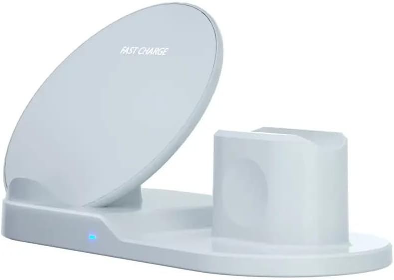 Revolutionary 3-in-1 Magnetic Wireless Charging Hub – Fast Charge Your Smartphone, Smartwatch, and Air Pods with Advanced Safety Features – Sleek White Design for Effortless Home Organization and Universal Device Compatibility