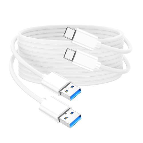 Compact 6-Inch USB A to USB C 3.1 Cable – 2-Pack for High-Speed 10 Gbps Data Transfer & Fast Charging | Perfectly Compatible with i Phone 15, Mac Book Pro, i Pad Pro, Samsung Galaxy S24, and Google Pixel | Ideal for Travel & Clutter-Free Connectivity | Durable Design for Everyday Use