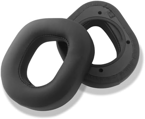 Premium Comfort Replacement Ear Pads for Corsair HS80 RGB Wireless Headphones – Luxurious Black Leather Memory Foam Cushions for Optimal Sound Isolation and Extended Listening Pleasure