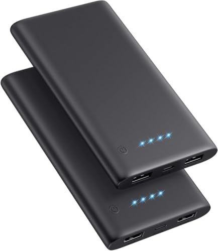 Ultra-Slim 20,000 m Ah Power Bank Duo – Fast Charging Portable Charger with Dual USB Outputs for i Phone 16/15/14/13/12/X and Samsung S24/S23 – Lightweight External Battery Pack for On-the-Go Power Solutions