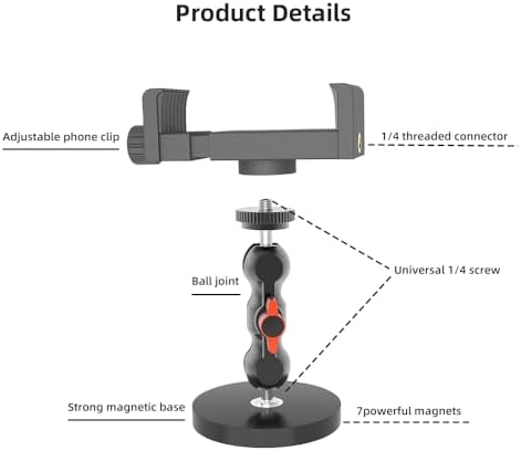 Elevate Your Smartphone Filming with the SOH Gym Magnetic Phone Mount Holder – 360° Adjustable Suction Cup for Ultimate Hands-Free Shooting and Stability. Designed for i Phone 16, 15, 14, 13, and Most Smartphones, This Innovative Magnetic Mount Easily Attaches to Any Metal Surface, Perfect for VLOG and POV Enthusiasts. Experience Unmatched Flexibility with Its 360° Rotatable Design, Ideal for Capturing Dynamic Angles During Workouts, Driving, or Outdoor Adventures. Crafted from Durable Materials for Long-Lasting Use, This Gym Phone Holder Ensures Your Device Remains Secure While Enhancing Your Navigation and Communication Efforts. Enjoy the Freedom of Hands-Free Technology Wherever You Go – Clean the Suction Cup Regularly for Optimal Performance and Maximize Your Smartphone’s Utility with This Essential Accessory. Perfect for Active Lifestyles and Everyday Convenience.
