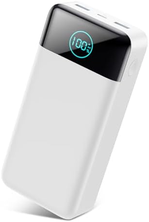 High-Capacity 50800 m Ah Portable Charger – 25 W Fast Charging Power Bank with USB-C PD & QC 4.0 Technology, Triple Output Ports & LCD Display for i Phone 16/15/14/13/12, Samsung & Universal Compatibility – Ultimate On-the-Go Power Solution