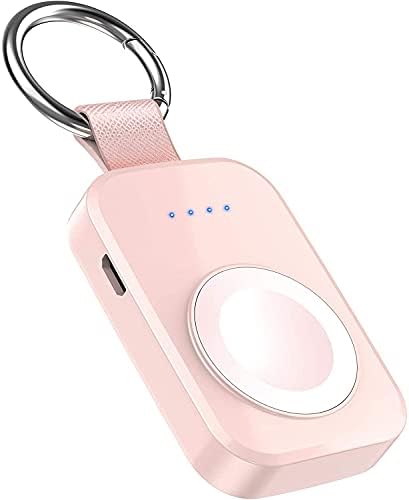 i.VALUX Compact Wireless Charger for Apple Watch – Keychain-Friendly 1000 m Ah Power Bank, Fast Magnetic Charging for Series 10/9/8/Ultra/7/6/5/4/3/2/SE – Perfect Travel Companion & Birthday Gift for Her – Sleek White Design