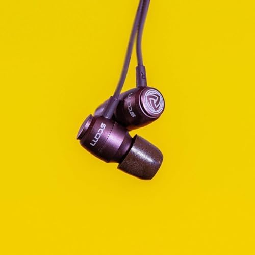 LUDOS Clamor Wired Earbuds – Premium Noise-Isolating In-Ear Headphones with Memory Foam Tips, Built-in Microphone, 5-Year Warranty – Perfect for i Phone and Samsung Users, Ideal for Students and Small Ears in Stylish Pink – Ultimate Sound Quality and Comfort for Everyday Use