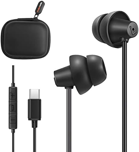 MAXROCK High-Fidelity USB C Earbuds for Samsung Galaxy S22 – Noise-Isolating In-Ear Headphones with Microphone – Premium Sound Quality for Music and Calls – Compatible with Galaxy S21 FE, A53, Flip 4, Note 20, One Plus 9, Pixel 6, and Mac Book Pro – Ultimate Comfort for All-Day Listening