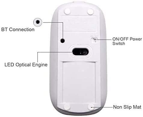 Sleek Bluetooth Wireless Mouse for Mac & PC – Rechargeable, Silent Click Design for Ultimate Productivity & Travel Convenience – Ergonomic Mini Mouse for Mac Book Air, Pro, i Pad, HP and More (Gray)