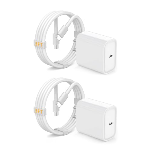 Dual 20 W USB-C Fast Charger Kit for i Pad – 2 Pack with 10 FT Charging Cables for i Pad Pro, Air, Mini – Rapid Power Adapter for Enhanced Performance and Portability