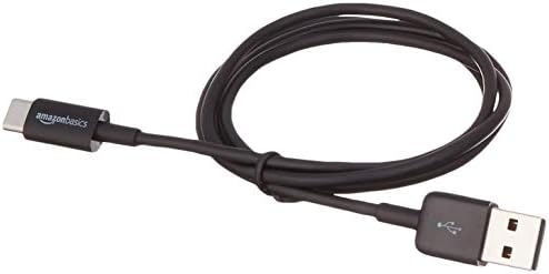 Elevate Your Charging Game: Amazon Basics 5-Pack 3-Foot USB-C to USB-A 2.0 Fast Charger Cables, 480 Mbps Data Transfer, USB-IF Certified for Ultimate Device Compatibility – Ideal for i Phones, i Pads, Samsung Galaxies & Laptops – Sleek Black Design for Professional Use