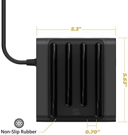 Scosche BLQP-XTSP Base Lynx Modular Qi-Certified Wireless Charging Hub – Fast, Customizable Charging Solution with Safety Features for Home and Office – Sleek Design for Effortless Device Powering and Enhanced Compatibility