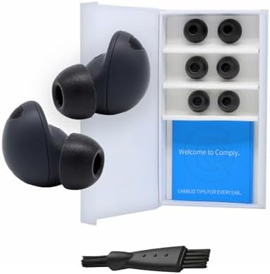 Comply True Grip Memory Foam Earbud Tips for Samsung Galaxy Buds2 Pro | Premium Comfort & Advanced Noise Isolation | Secure Fit with Maintenance Tool | Black, Medium (3 Pairs) – Transform Your Audio Experience Today
