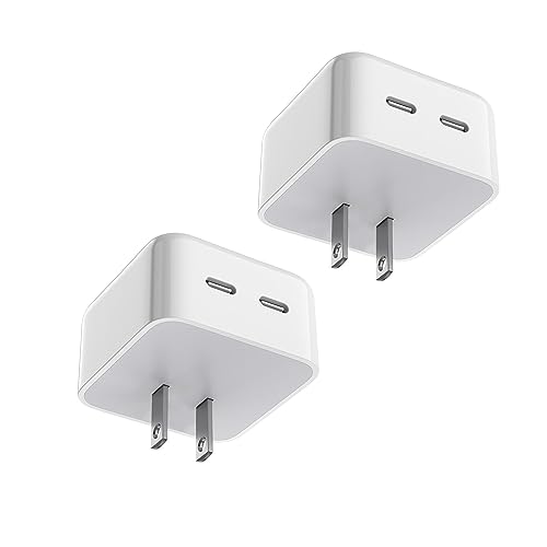 Ultra-Fast Dual USB-C Wall Charger for i Phone 15 – 40 W Power Delivery Adapter, Compact and Foldable Design for On-the-Go Charging, Ideal for i Phone 15/14/13 Pro, i Pad, and More – Maximum Efficiency with Enhanced Safety Features