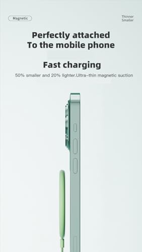 Sleek Pink Qi Wireless Charger – Fast 15 W Charging Pad for i Phone 16/15/14/13/12 & Samsung Galaxy – Portable Fast Charging Solution for Apple & Android Devices – Enhance Your Charging Experience Anywhere