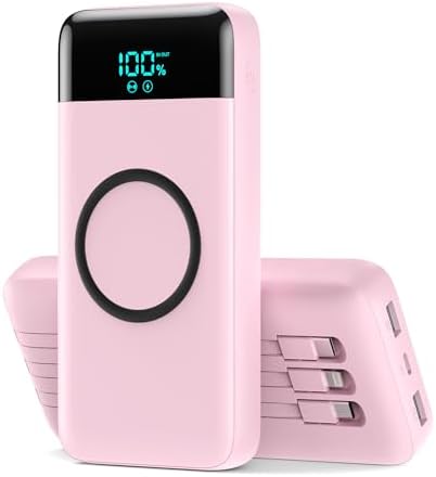 Ultimate 40800 m Ah Wireless Power Bank – 7-in-1 Fast Charging Hub with 15 W Wireless & 25 W PD QC 4.0 Support for i Phone 16/15/13, Samsung Galaxy & Android – Compact, All-in-One Solution for On-the-Go Charging Needs