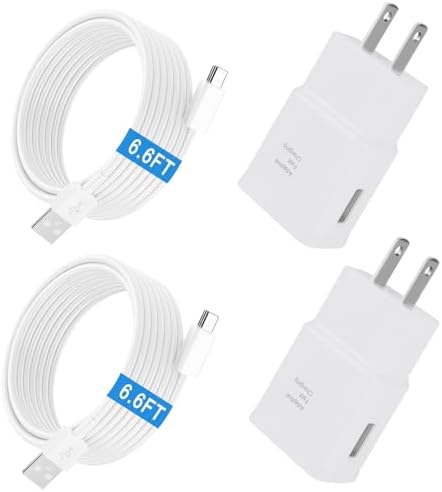 Ultra-Fast Charging 12 FT USB C Cable for Samsung Galaxy – Dual Pack Type C Charger Cord for S10/S9/S8/S23/S21 Ultra/Note Series – Enhanced Durability and Flexibility for Efficient Power Delivery