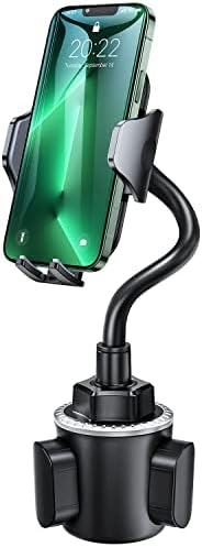 Military-Grade Adjustable Cup Phone Holder for Cars and Trucks – 2025 Enhanced 360° Gooseneck with Anti-Shake Technology for Universal Compatibility (4.0-7.0″) – Ideal for i Phone, Samsung, Pixel – Elevate Driving Experience and Safety